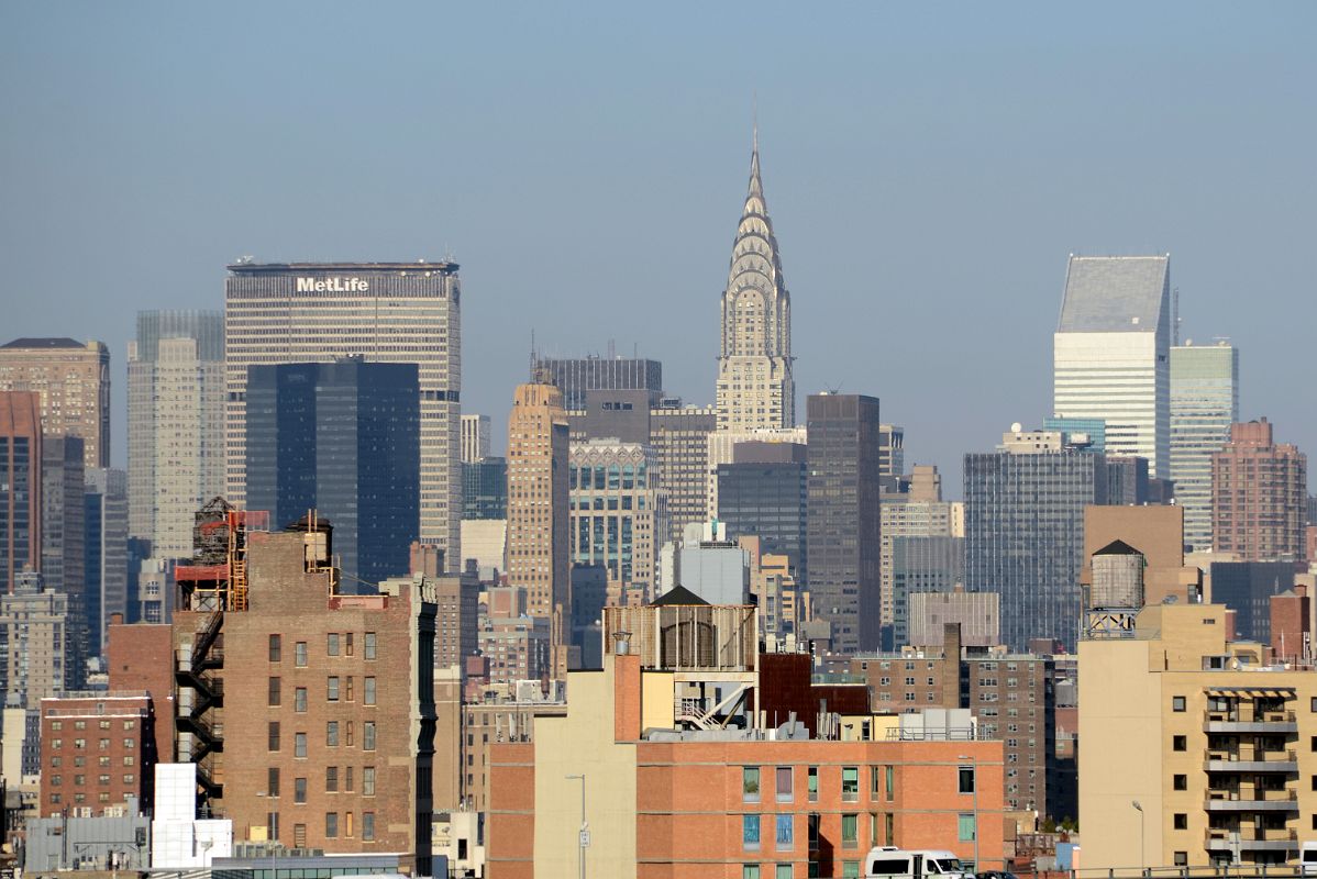 19 The Manhattan Skyline Including MetLife, Chrysler Building, Citigroup Center From The Walk Across New York Brooklyn Bridge
